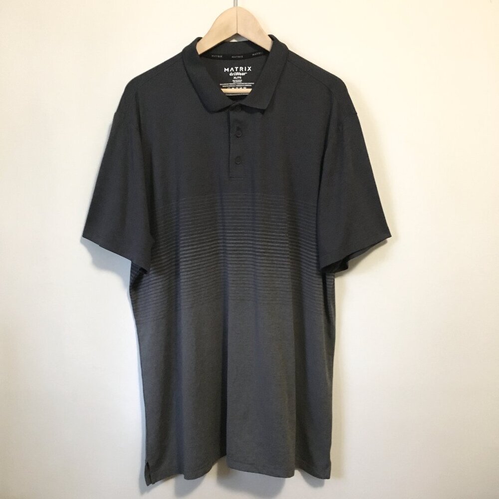 Matrix DriWear 80s Line Gradient Polo - Retro Performance Golf Moisture Wicking
